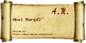 Abel Margó névjegykártya